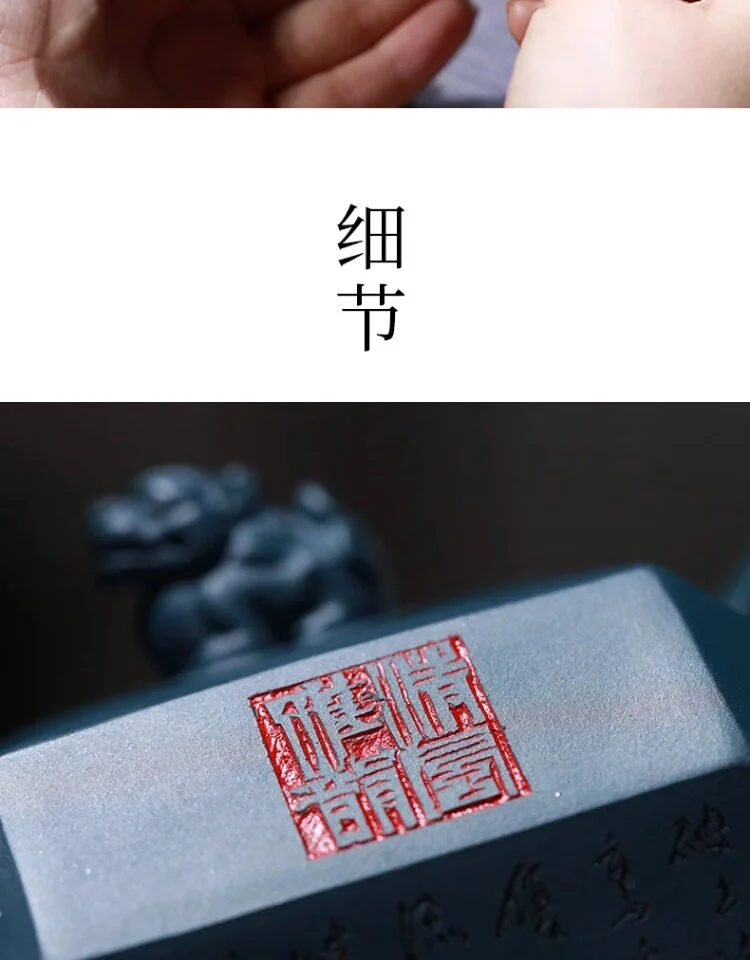 宜兴紫砂壶纯手工四方茶壶单人茶具小茶壶一人用单壶民国绿泥方壶 详情图 13