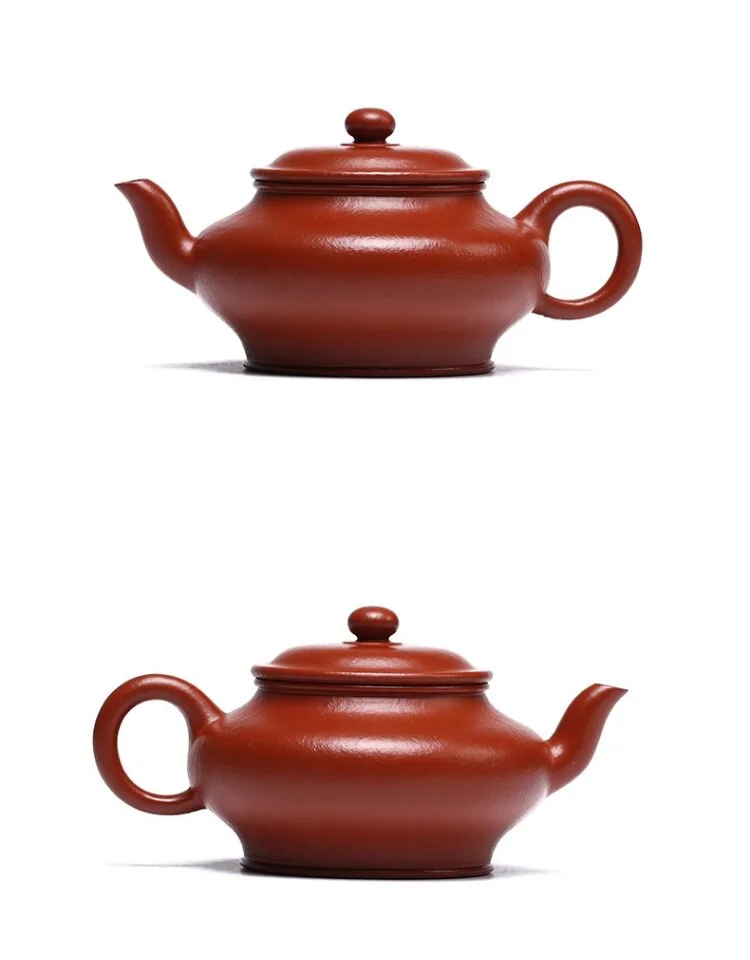 藏壶天下宜兴紫砂壶纯手工家用紫砂茶具泡茶壶贵妃红朱泥虚扁壶 详情图 20