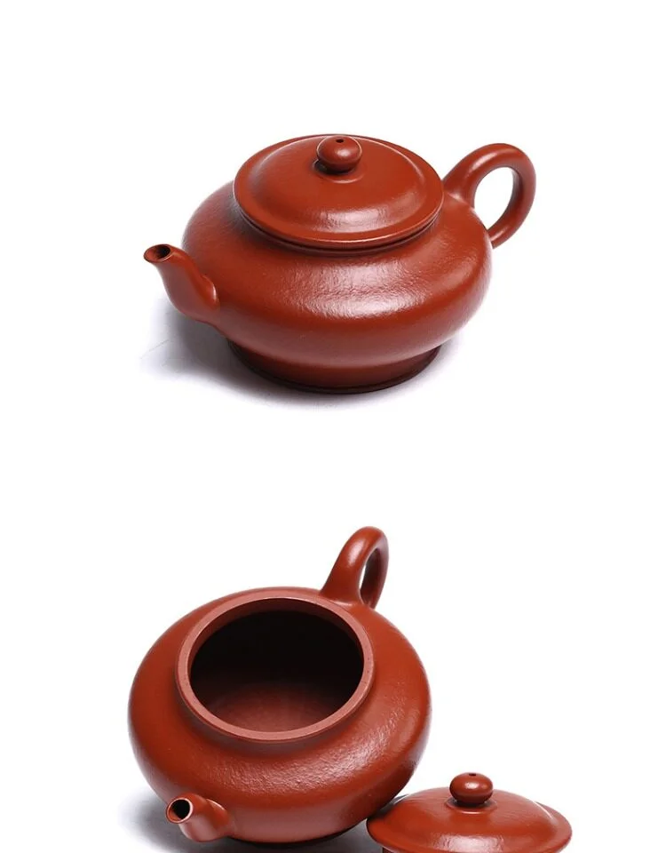 藏壶天下宜兴紫砂壶纯手工家用紫砂茶具泡茶壶贵妃红朱泥虚扁壶 详情图 21