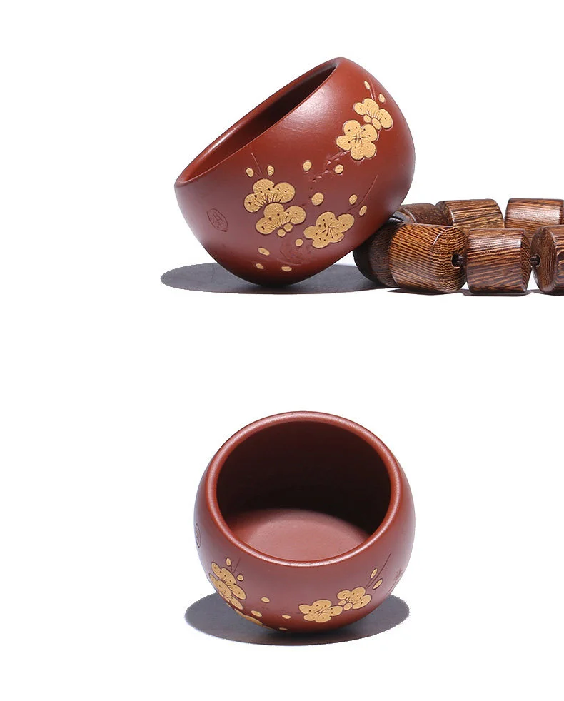 单个茶碗紫砂功夫茶杯个人专用主人杯单杯紫砂杯小茶杯茶盏品茗杯 详情图 20