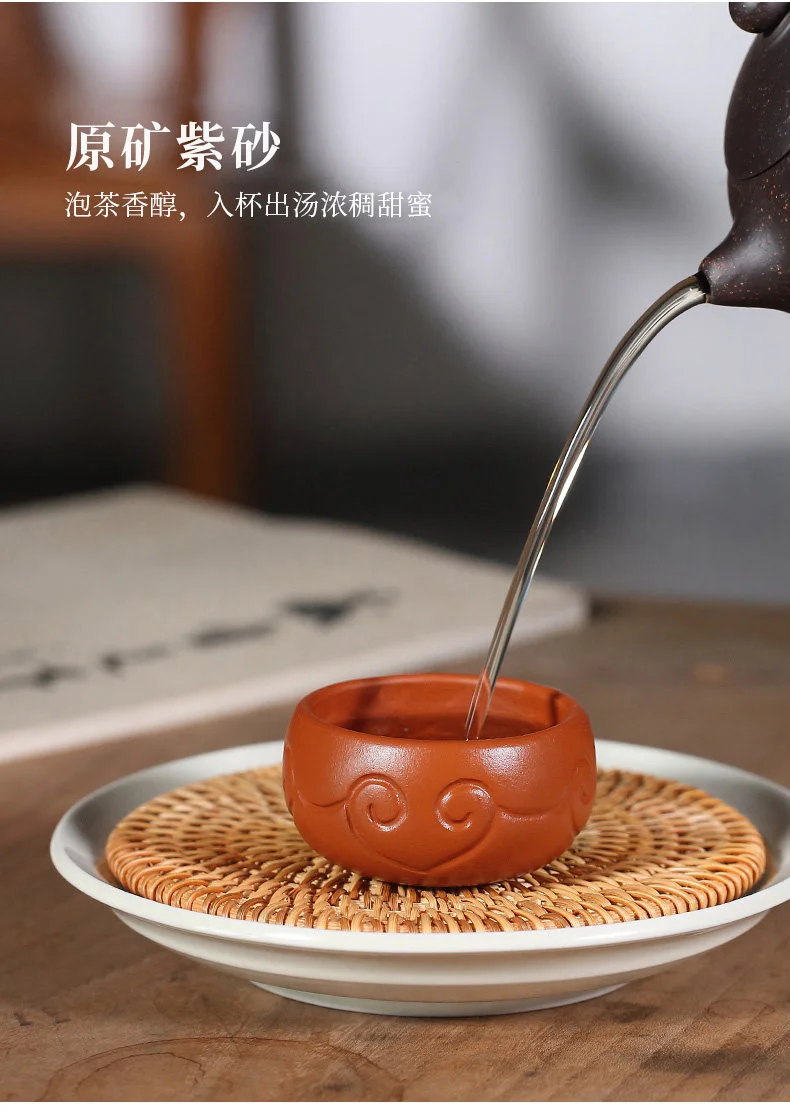 单个茶碗紫砂功夫茶杯个人专用主人杯单杯紫砂杯小茶杯茶盏品茗杯 详情图 5