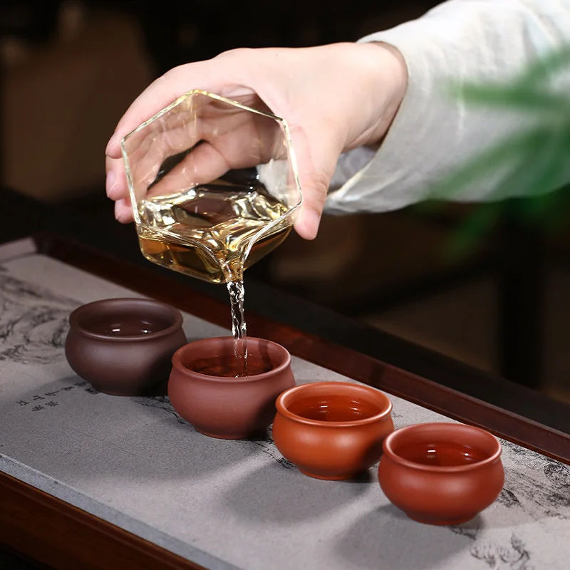 紫砂功夫茶杯个人专用主人杯单杯小茶杯茶盏紫砂杯单个茶碗品茗杯 - 5