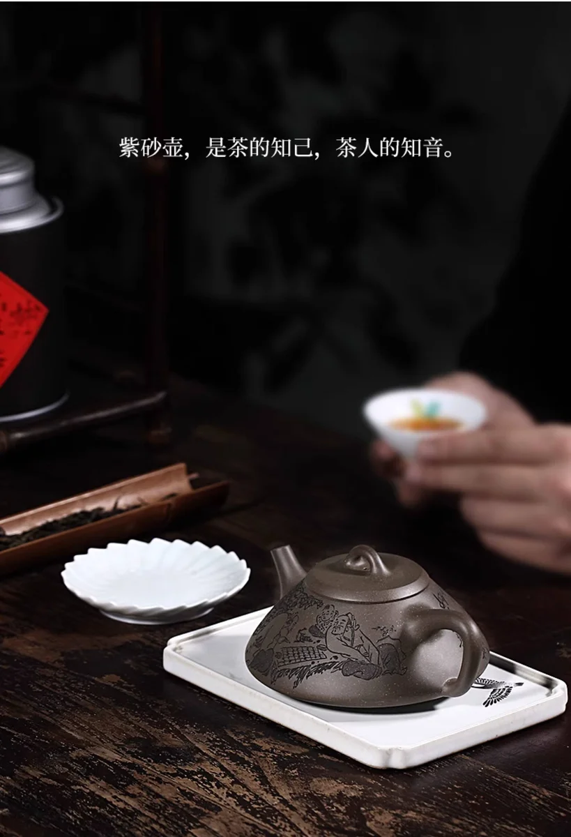 宜兴紫砂壶名家纯手工泡茶壶家用茶具全手工石瓢原矿碧潭砂东坡瓢 详情图 21