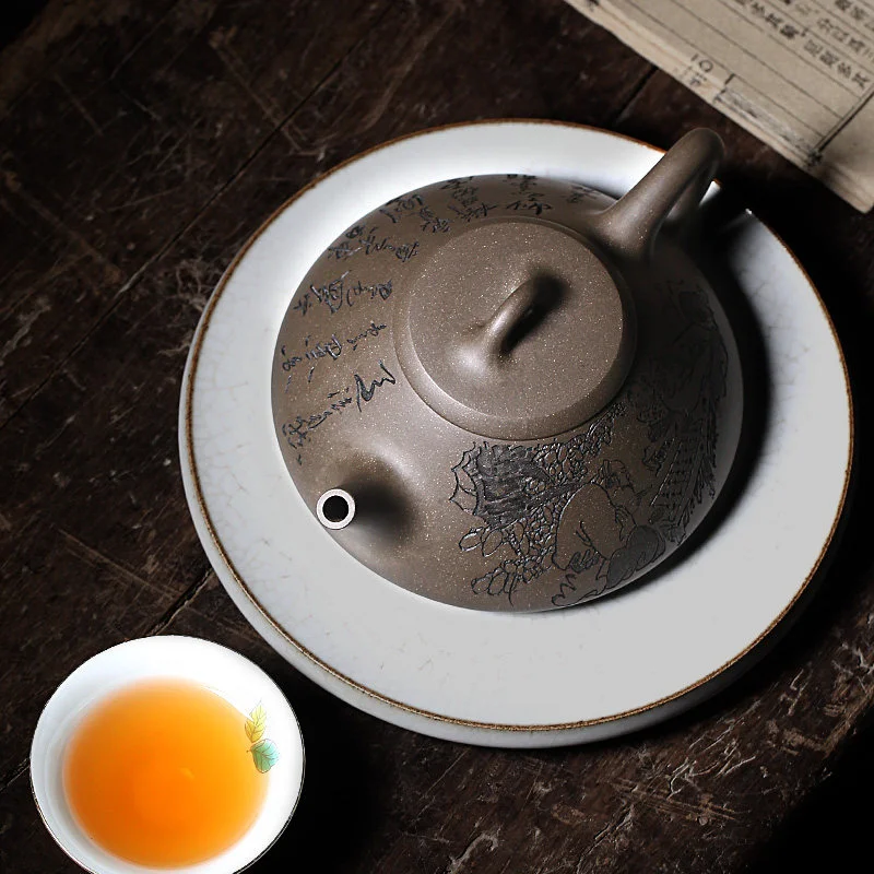 宜兴紫砂壶名家纯手工泡茶壶家用茶具全手工石瓢原矿碧潭砂东坡瓢 - 6