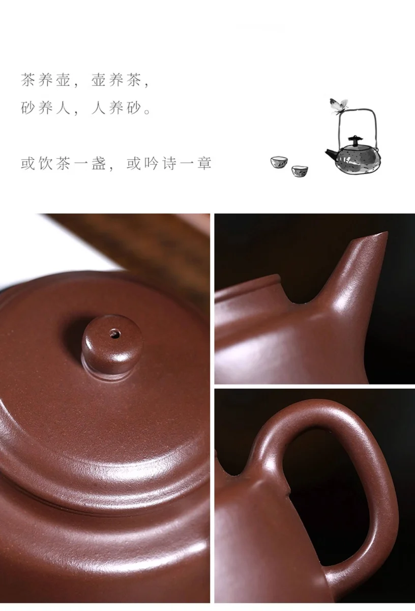 藏壶天下宜兴紫砂壶纯手工紫砂茶具单壶原矿老紫泥家用泡茶德钟壶 详情图 14