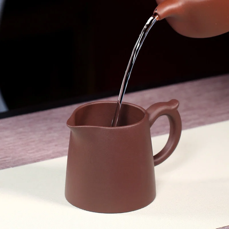 宜兴紫砂公道杯功夫茶具配件公杯分茶器加厚耐热功道茶杯玉龙公杯 - 5