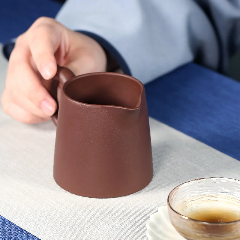 宜兴紫砂公道杯功夫茶具配件公杯分茶器加厚耐热功道茶杯玉龙公杯 - 6