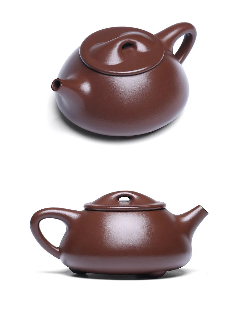 宜兴紫砂壶纯手工紫砂茶具单壶原矿家藏老紫泥家用泡茶壶景舟石瓢 详情图 23