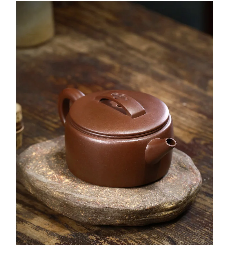 宜兴紫砂壶纯手工小品功夫茶具原矿老紫泥茶壶泡茶家用大口汉瓦壶 详情图 12