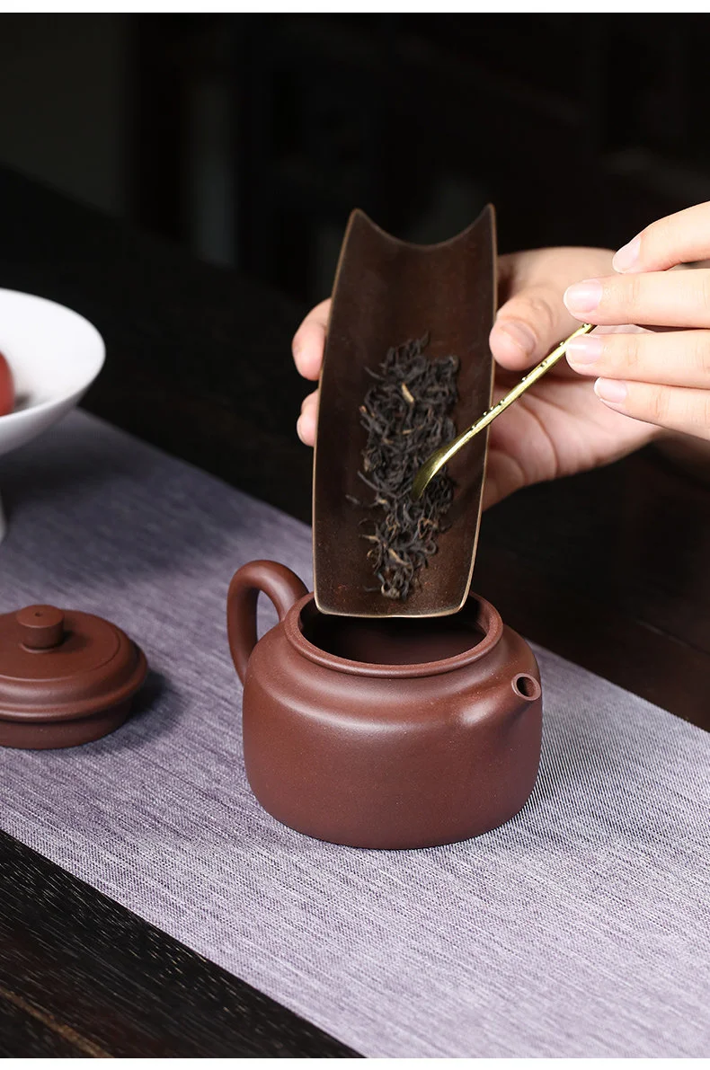 藏壶天下宜兴紫砂壶纯手工小容量功夫茶具原矿紫泥家用泡茶壶德钟 详情图 13