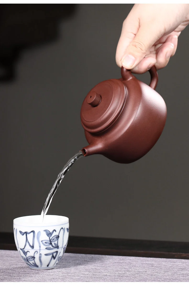 藏壶天下宜兴紫砂壶纯手工小容量功夫茶具原矿紫泥家用泡茶壶德钟 详情图 15