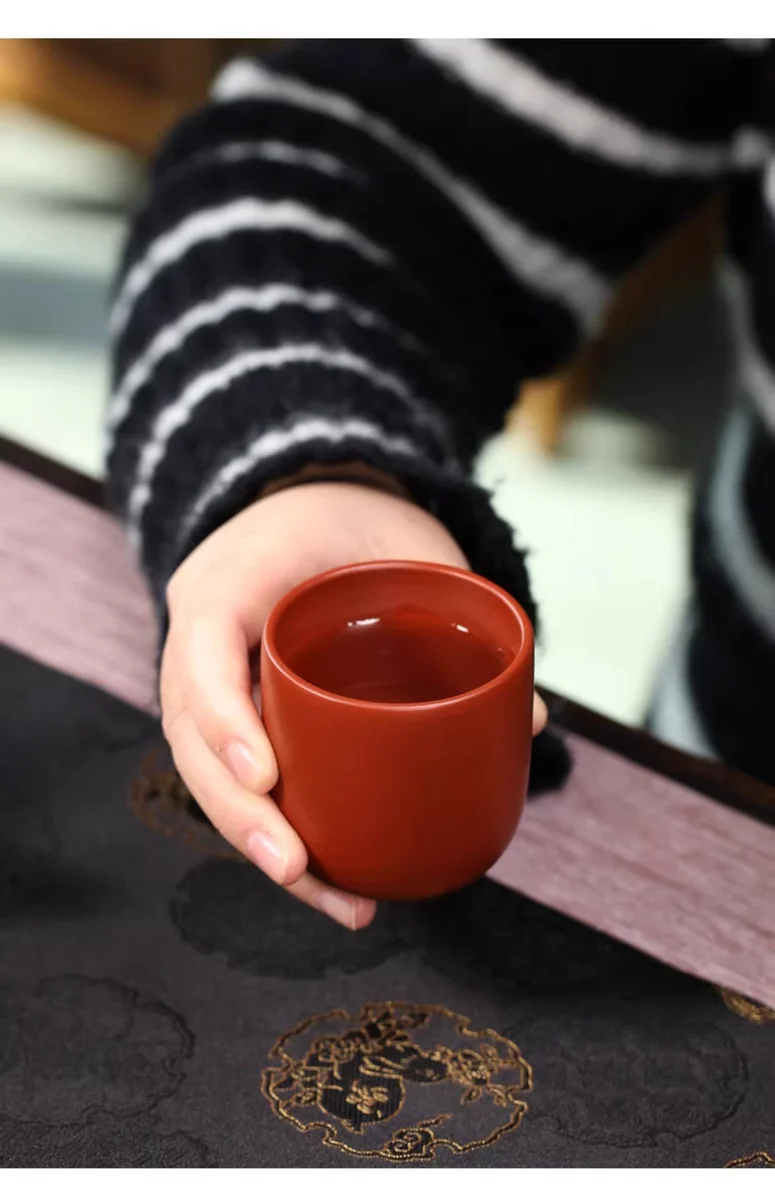 宜兴紫砂品茗杯功夫茶杯个人专用小茶盏茶碗原矿大红袍清饮主人杯 详情图 7