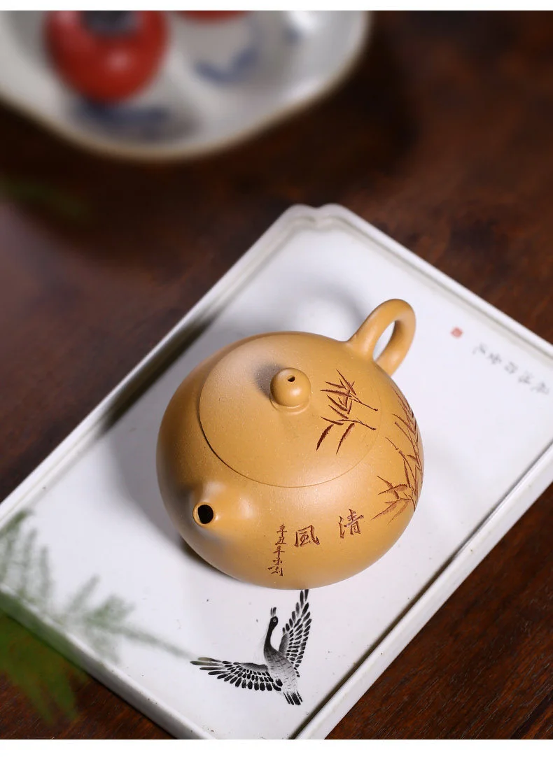 黄金段泥宜兴名家紫砂壶纯手工小茶壶单人家用茶具小号西施壶单壶 详情图 10