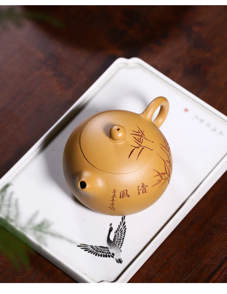 黄金段泥宜兴名家紫砂壶纯手工小茶壶单人家用茶具小号西施壶单壶 详情图 16
