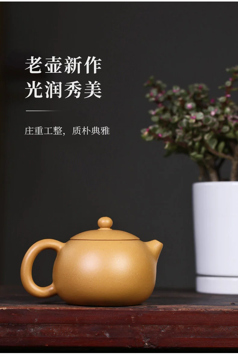 黄金段泥宜兴名家紫砂壶纯手工小茶壶单人家用茶具小号西施壶单壶 详情图 4