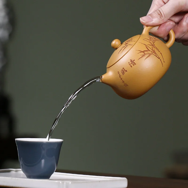 黄金段泥宜兴名家紫砂壶纯手工小茶壶单人家用茶具小号西施壶单壶 - 4