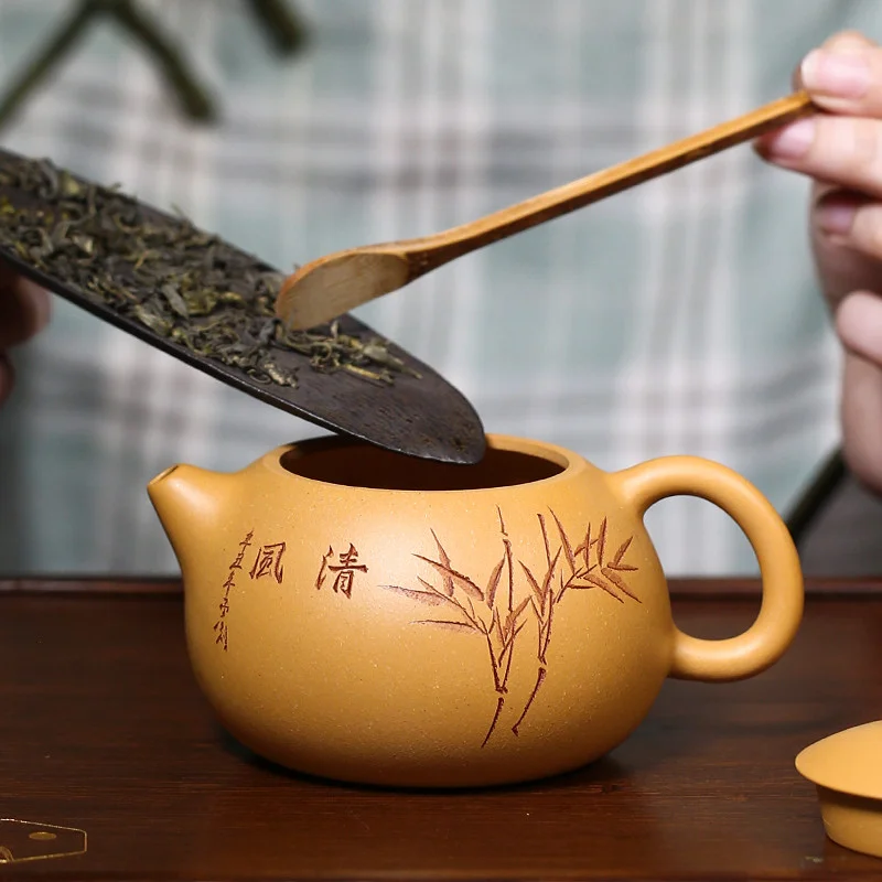 黄金段泥宜兴名家紫砂壶纯手工小茶壶单人家用茶具小号西施壶单壶 - 5