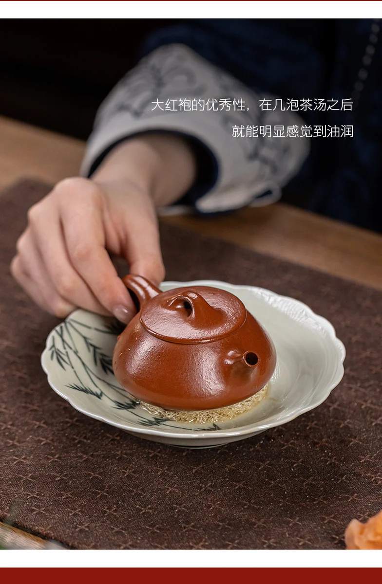 古悦堂 宜兴紫砂壶纯手工泡茶壶一人独饮茶具小壶 大红袍小品石瓢 详情图 13