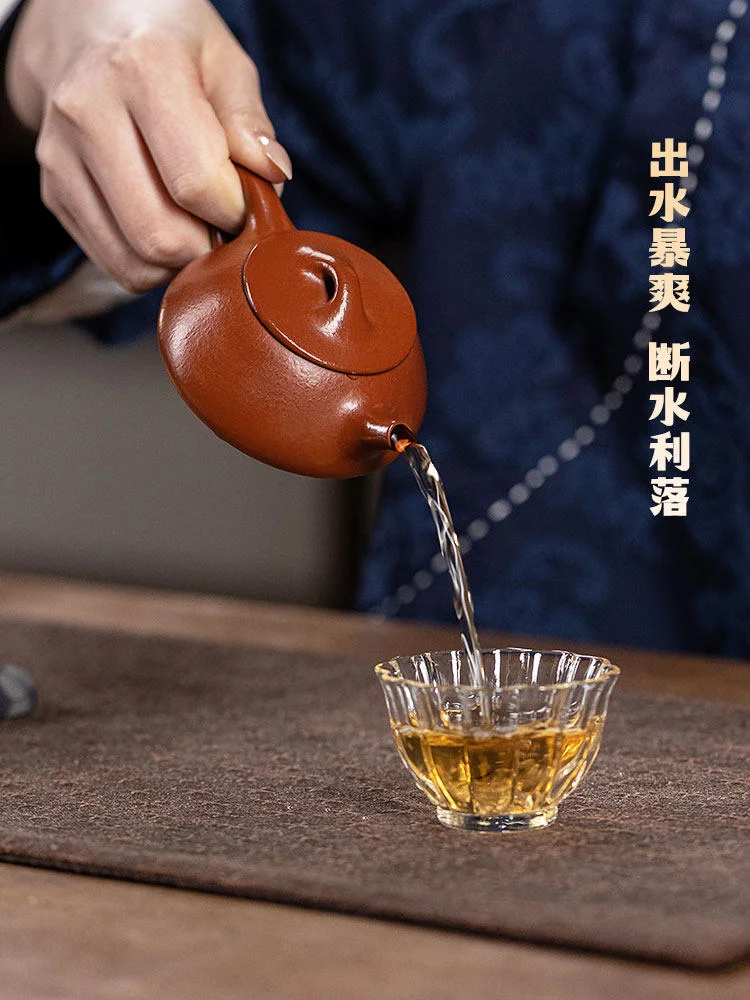 古悦堂 宜兴紫砂壶纯手工泡茶壶一人独饮茶具小壶 大红袍小品石瓢 - 5