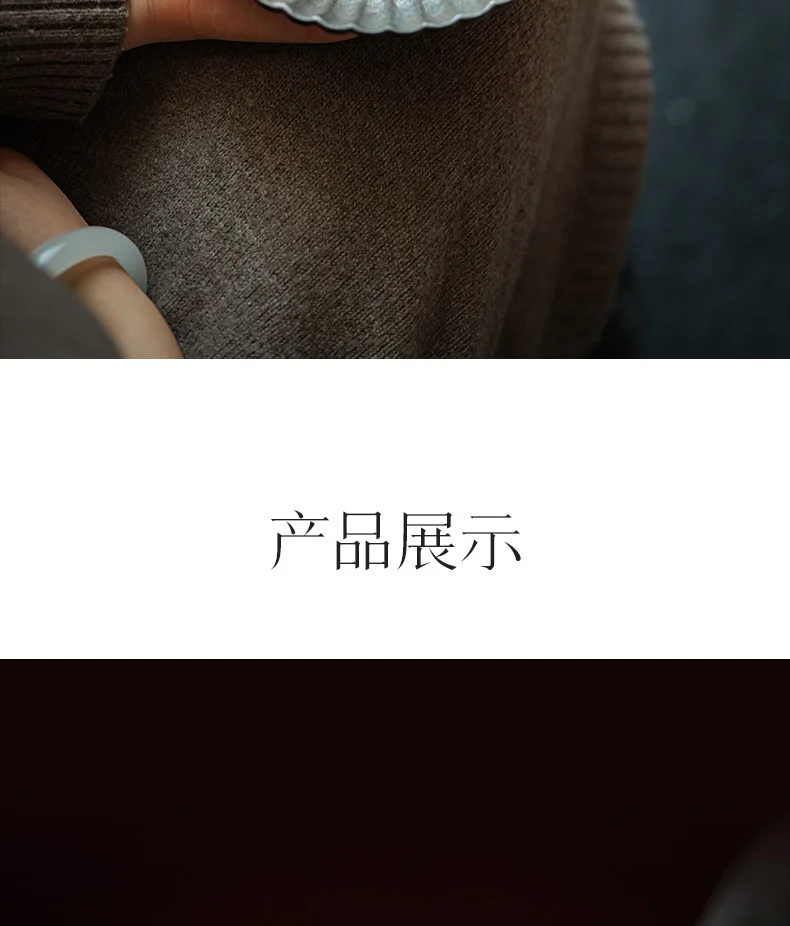 古悦堂 二才盖碗陶瓷茶具套装高档个人专用功夫泡茶家用 拙朴盖碗 详情图 11