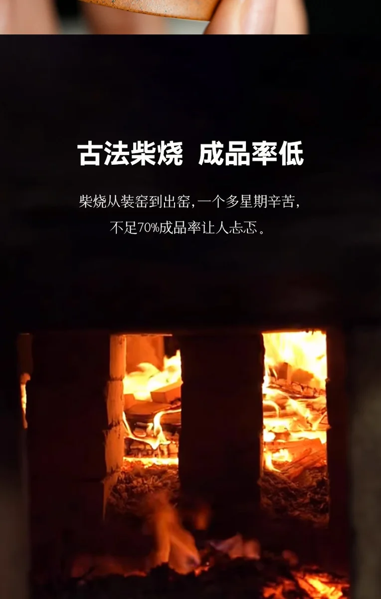 古悦堂宜兴紫砂手工带把品茗杯精致茶杯个人专用柴烧竹节主人杯 详情图 4