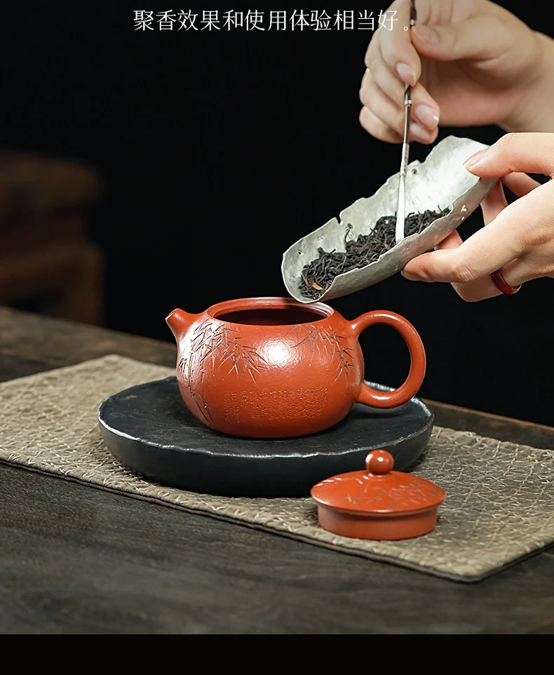 古悦堂纯手工家用泡茶茶壶原矿紫砂壶新款个人专用茶具竹韧西施壶 详情图 7