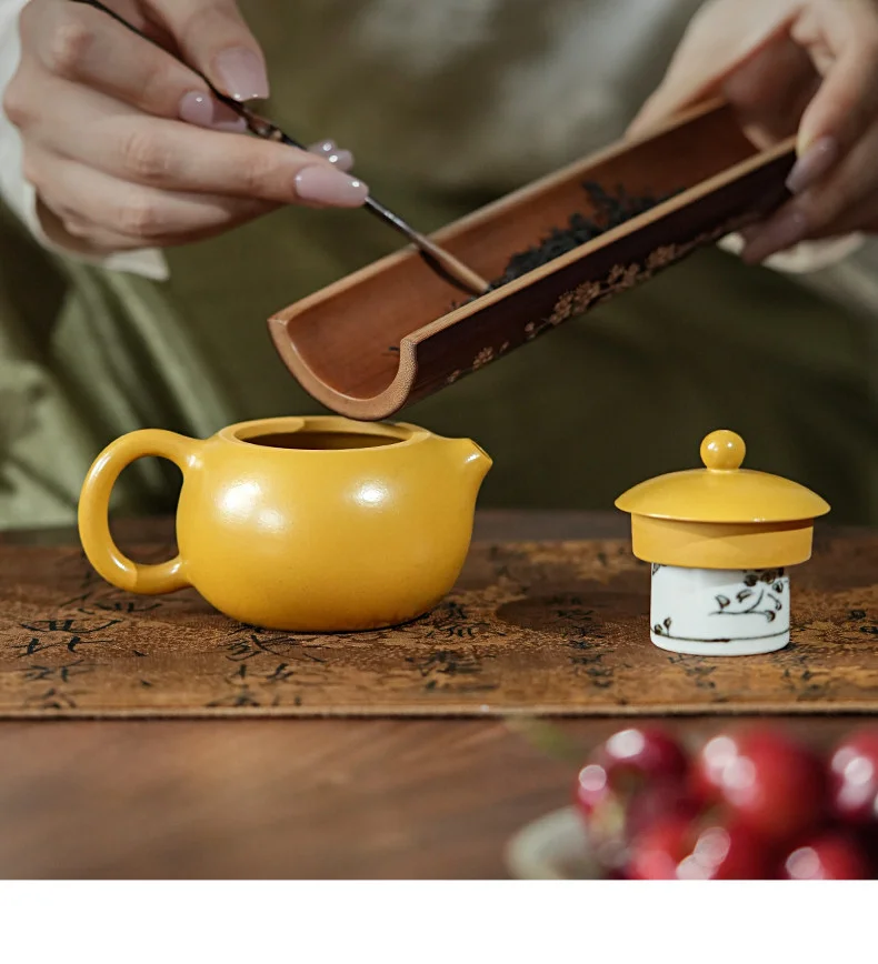 古悦堂 宜兴原矿紫砂壶纯全手工泡茶壶功夫茶具黄金朱泥 雅逸西施 详情图 9
