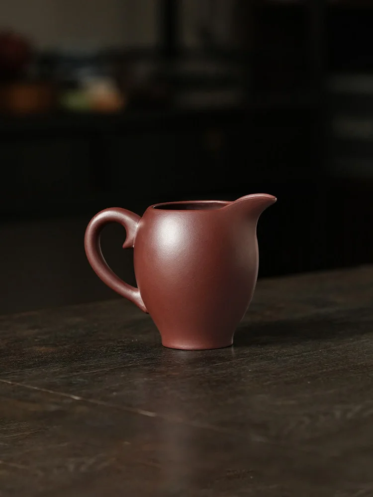 古悦堂宜兴紫砂茶具纯手工泥绘公道杯新款茶水分茶器 紫泥公道杯 - 4