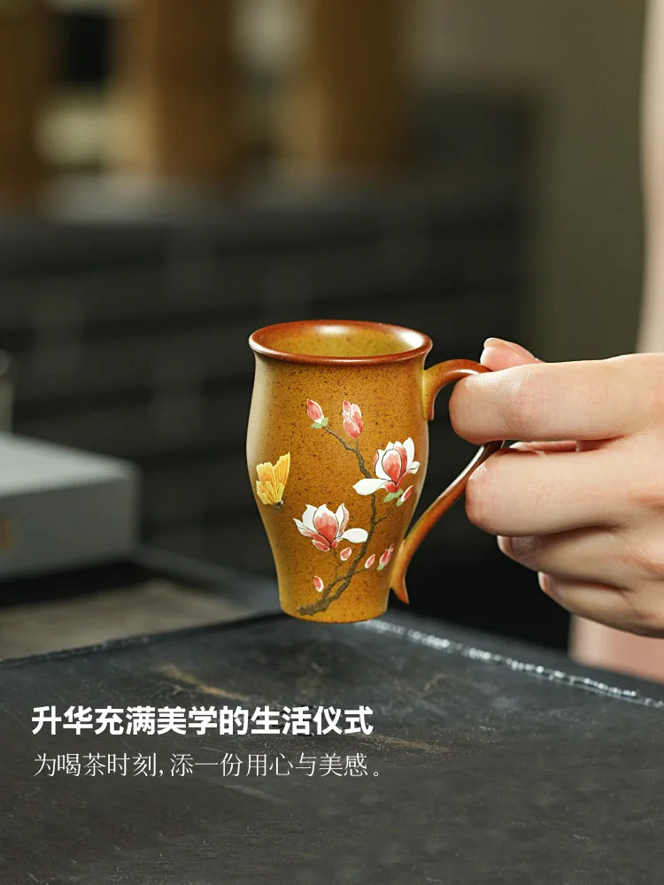 古悦堂手工紫砂茶杯女士个人专用茶具主人杯高档办公室喝茶咖啡杯 - 4