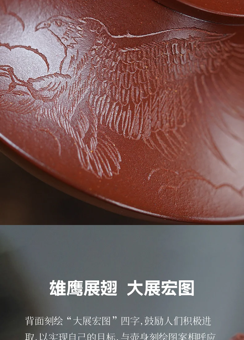 古悦堂 宜兴紫砂壶纯全手工家用泡茶专用功夫茶具单壶 龙血砂云炉 详情图 11
