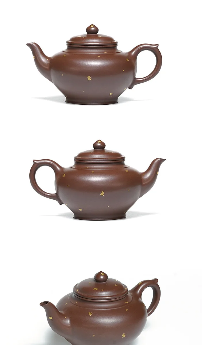 古悦堂宜兴紫砂纯手工泡茶壶家用功夫茶壶正品紫砂壶单壶笑樱洒金 详情图 16