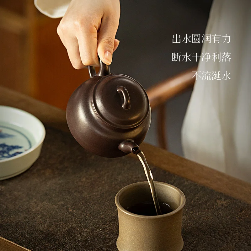 古悦堂 宜兴原矿紫砂壶纯全手工泡茶壶正品中式家用茶具套装 缘聚 - 5