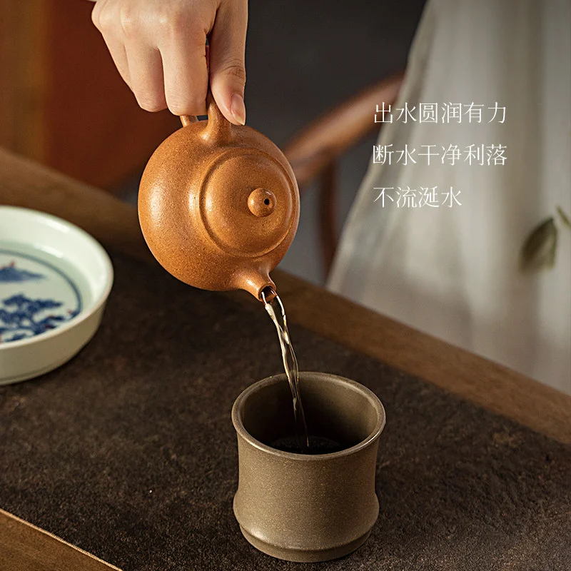 古悦堂 宜兴原矿紫砂壶纯全手工泡茶壶迷你正品茶具套装 段泥容天 - 5