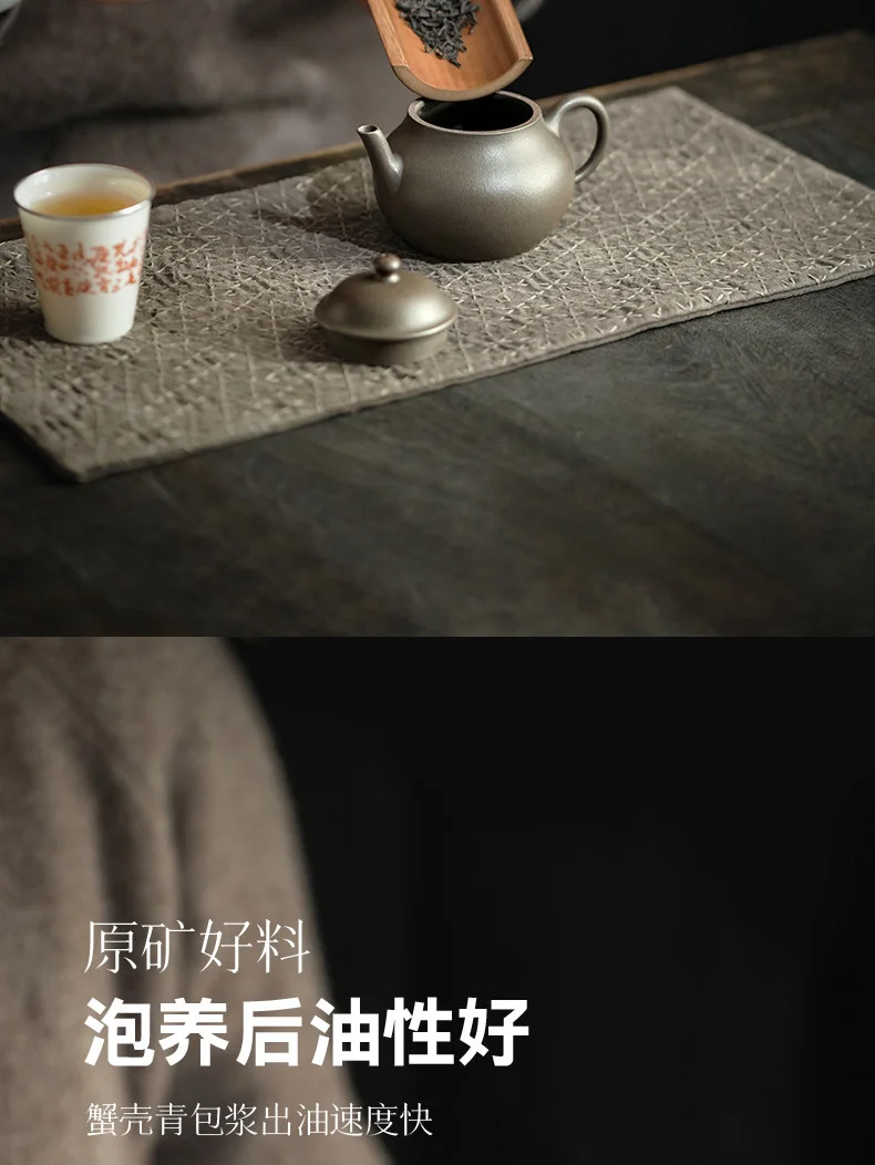 宜兴紫砂壶纯手工2026新款一人独饮功夫茶具泡茶专用壶蟹壳青潘壶 详情图 7