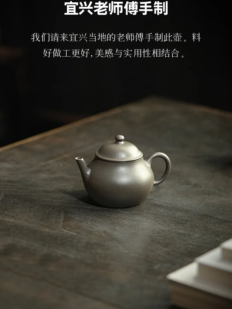 宜兴紫砂壶纯手工2026新款一人独饮功夫茶具泡茶专用壶蟹壳青潘壶 详情图 9