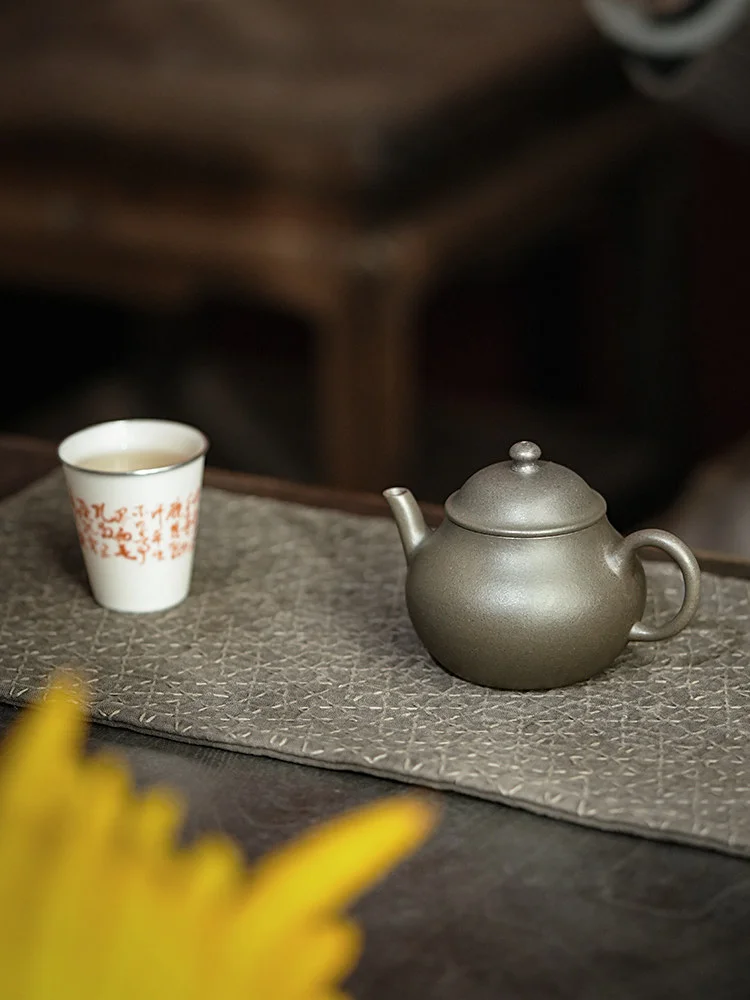 宜兴紫砂壶纯手工2026新款一人独饮功夫茶具泡茶专用壶蟹壳青潘壶 - 5