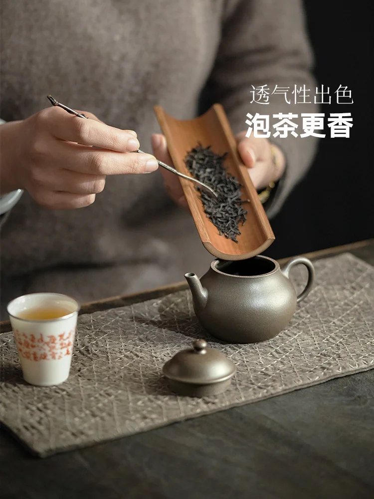 宜兴紫砂壶纯手工2026新款一人独饮功夫茶具泡茶专用壶蟹壳青潘壶 - 6
